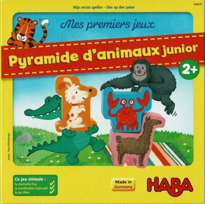HABA - Mes Premiers Jeux – Pyramide d'Animaux Junior - Jeu de